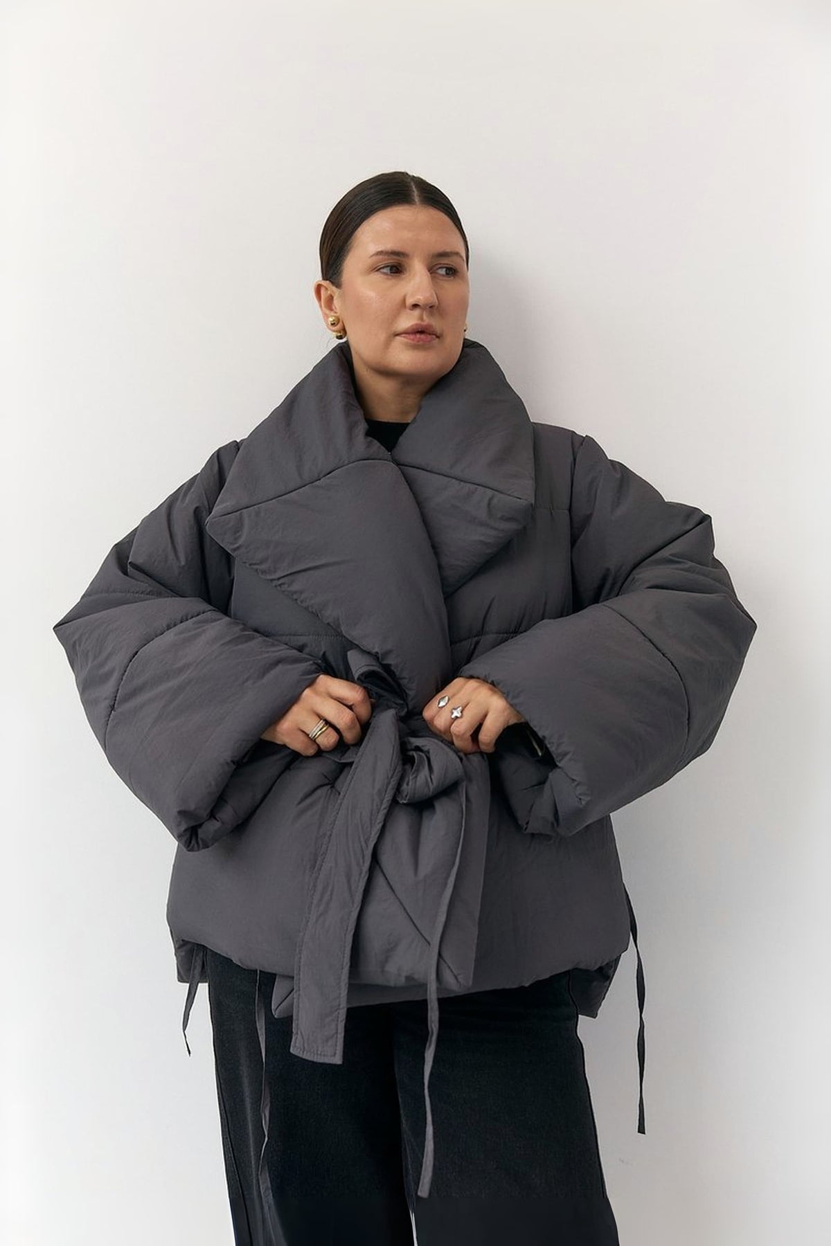 Kimono Jacket in Crash Raincoat Fabric (Autumn / Winter)