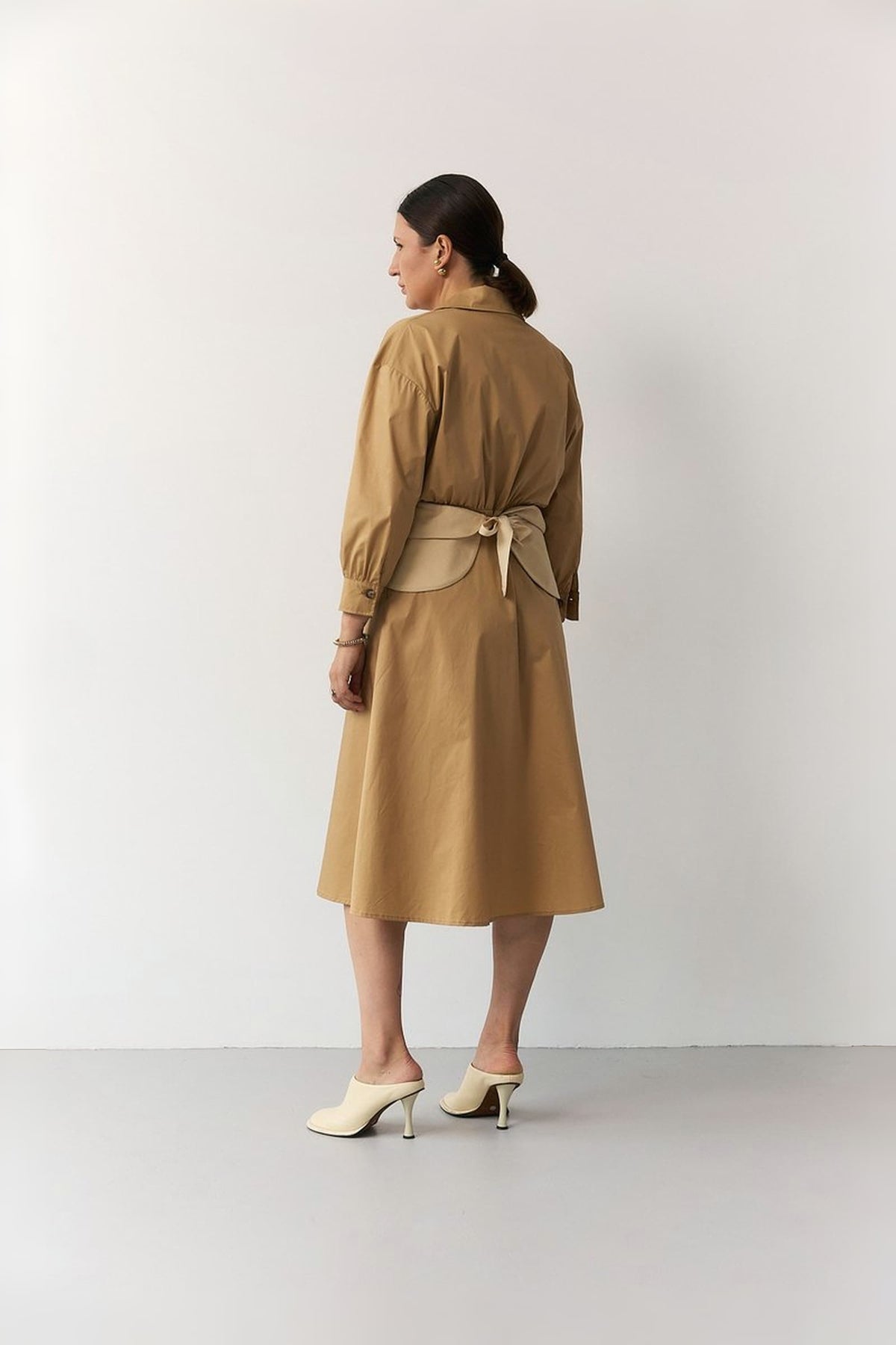 "Obiijmy" Shirt Dress with Wide Belt