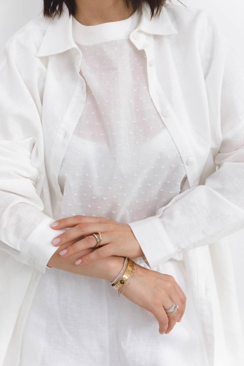light milk cotton T-shirt