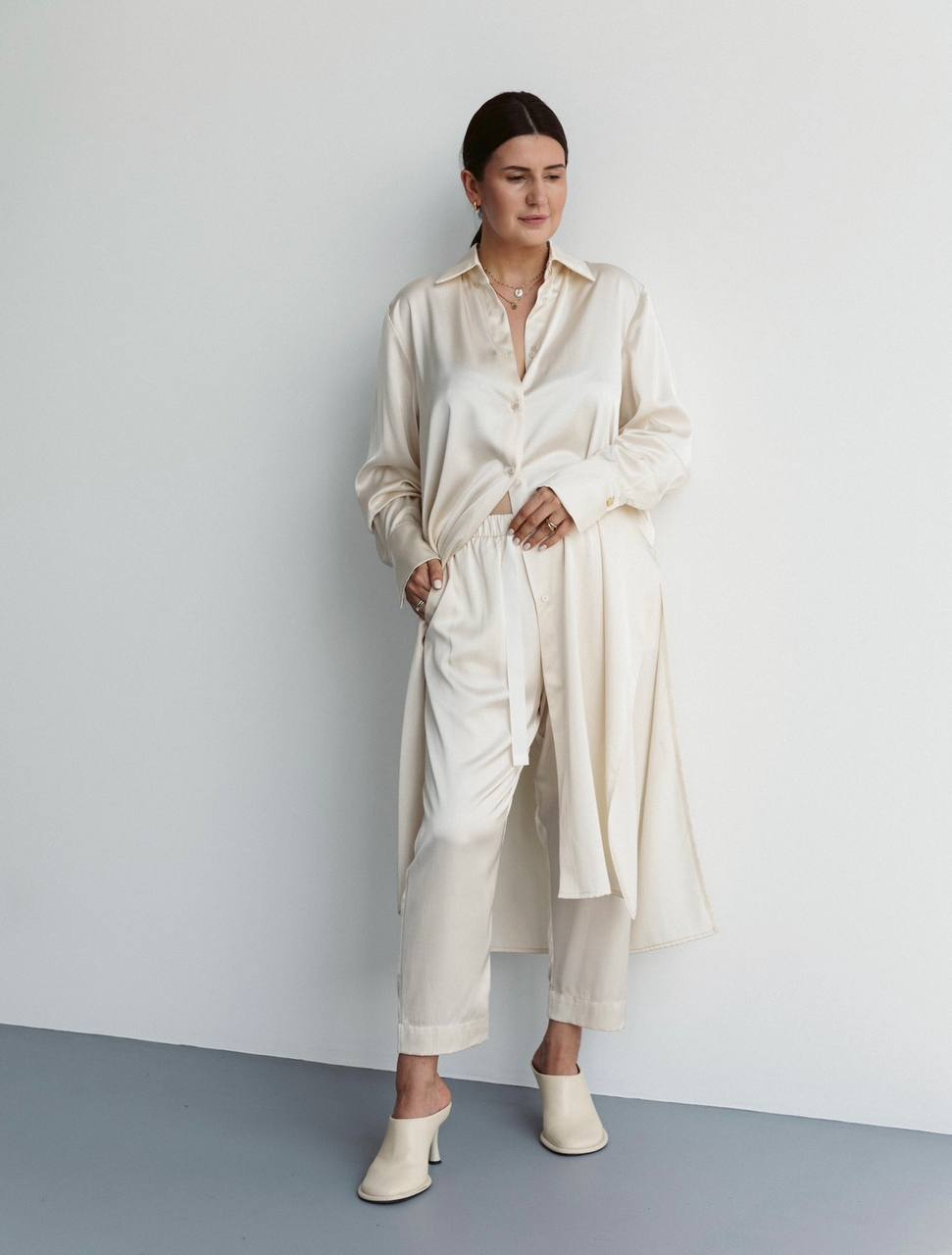 milk Silk Elasticated Trousers