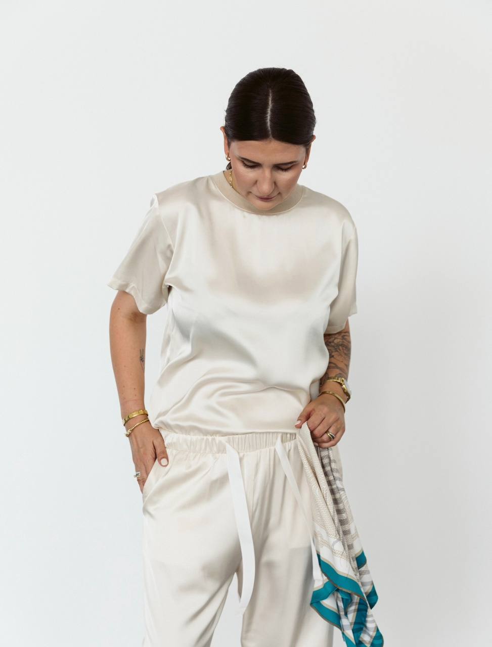 milk Silk Elasticated Trousers