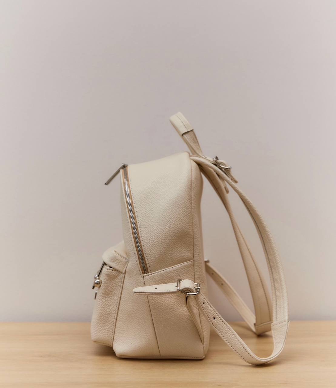 Milk leather backpack S