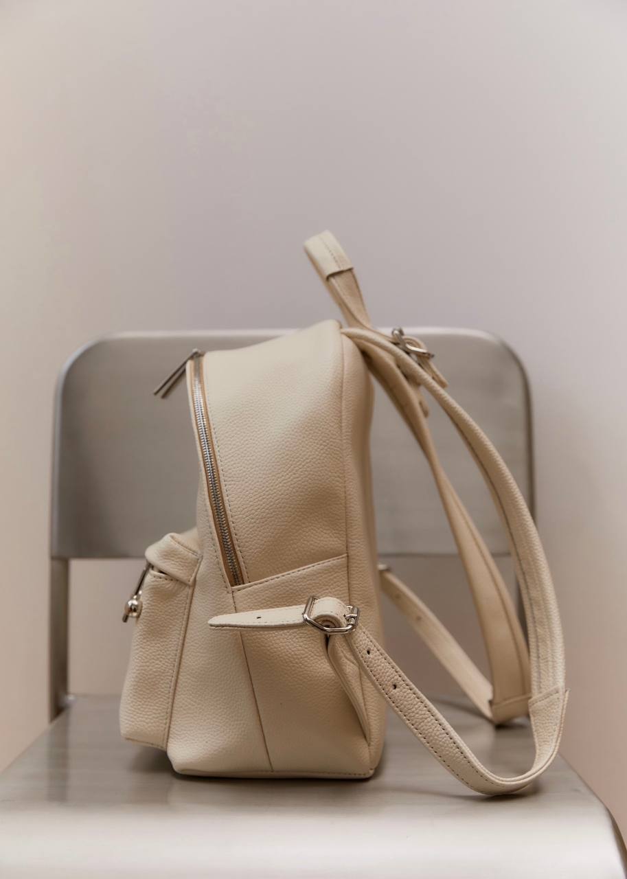 Milk leather backpack S