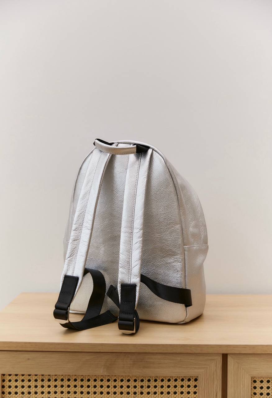 Silver backpack "Spaces"