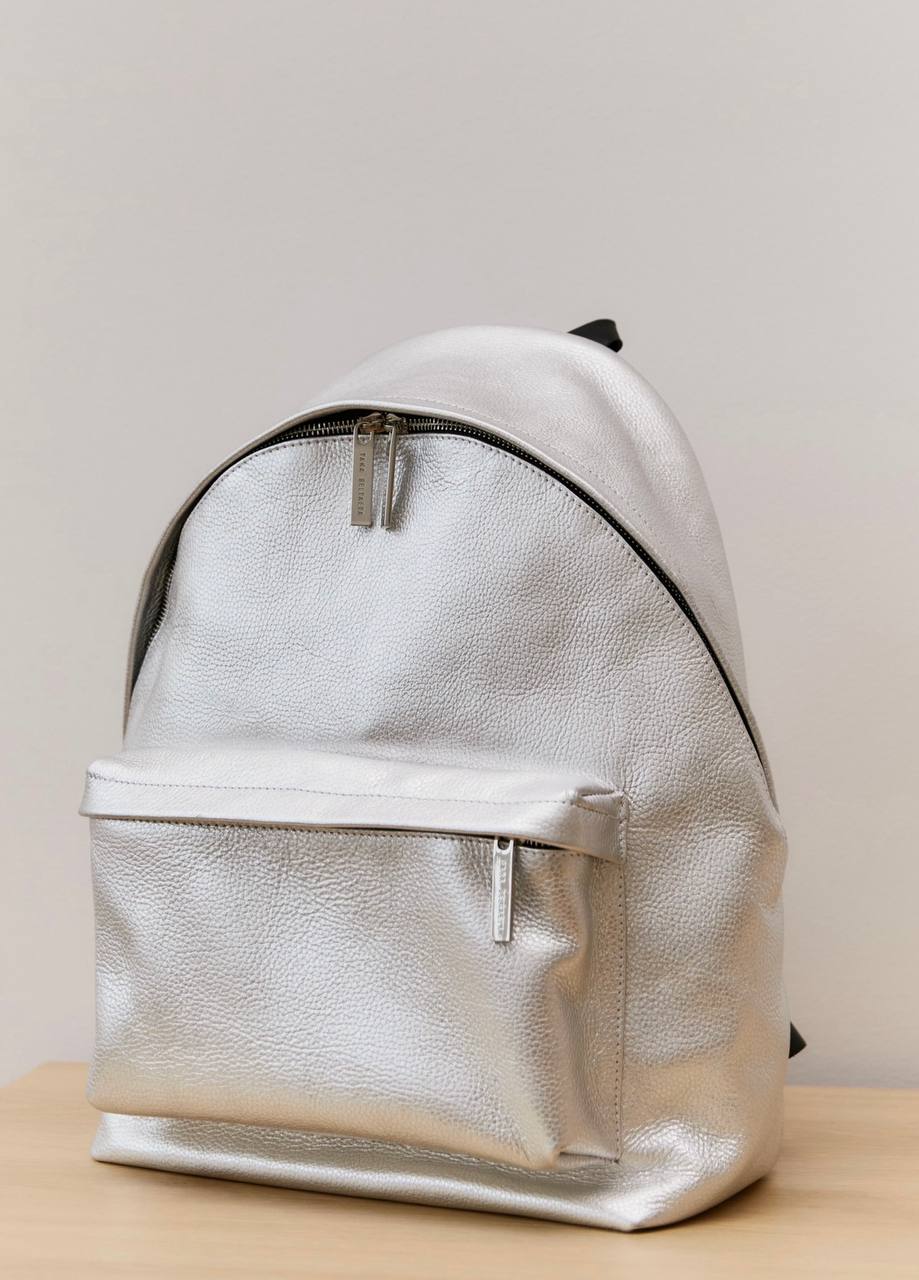 Silver backpack "Spaces"