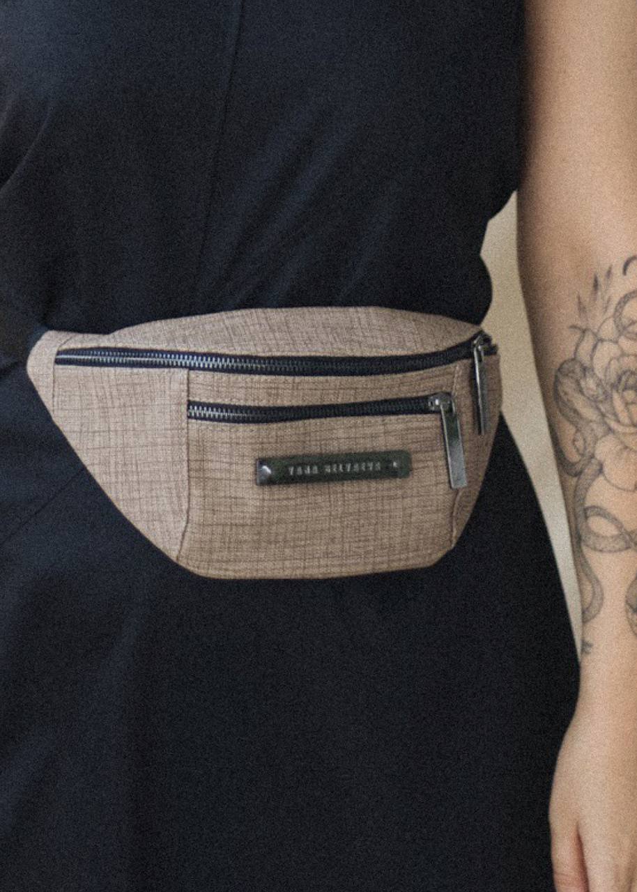 Cappuccino Eco-Leather Belt Bag