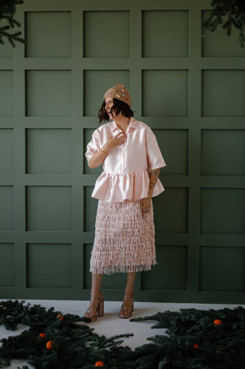 Handmade Knitted Beanie Inlaid with Decorative Stones