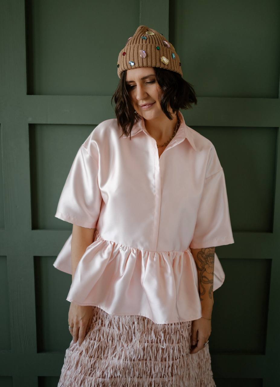 Handmade Knitted Beanie Inlaid with Decorative Stones