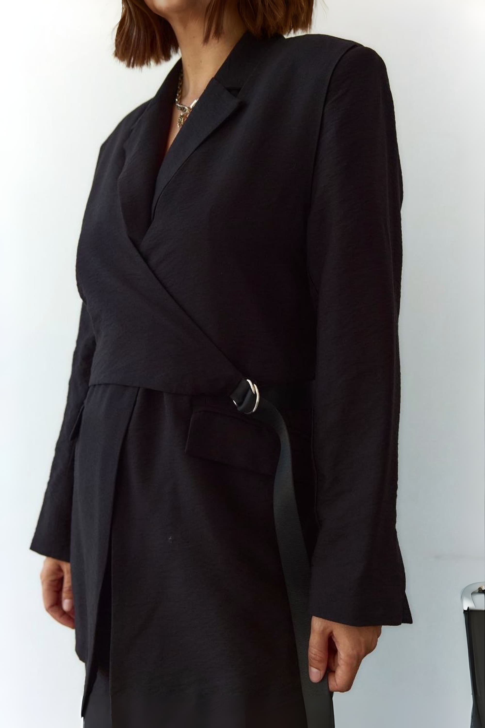 Black jacket "Yana" Crash Linen