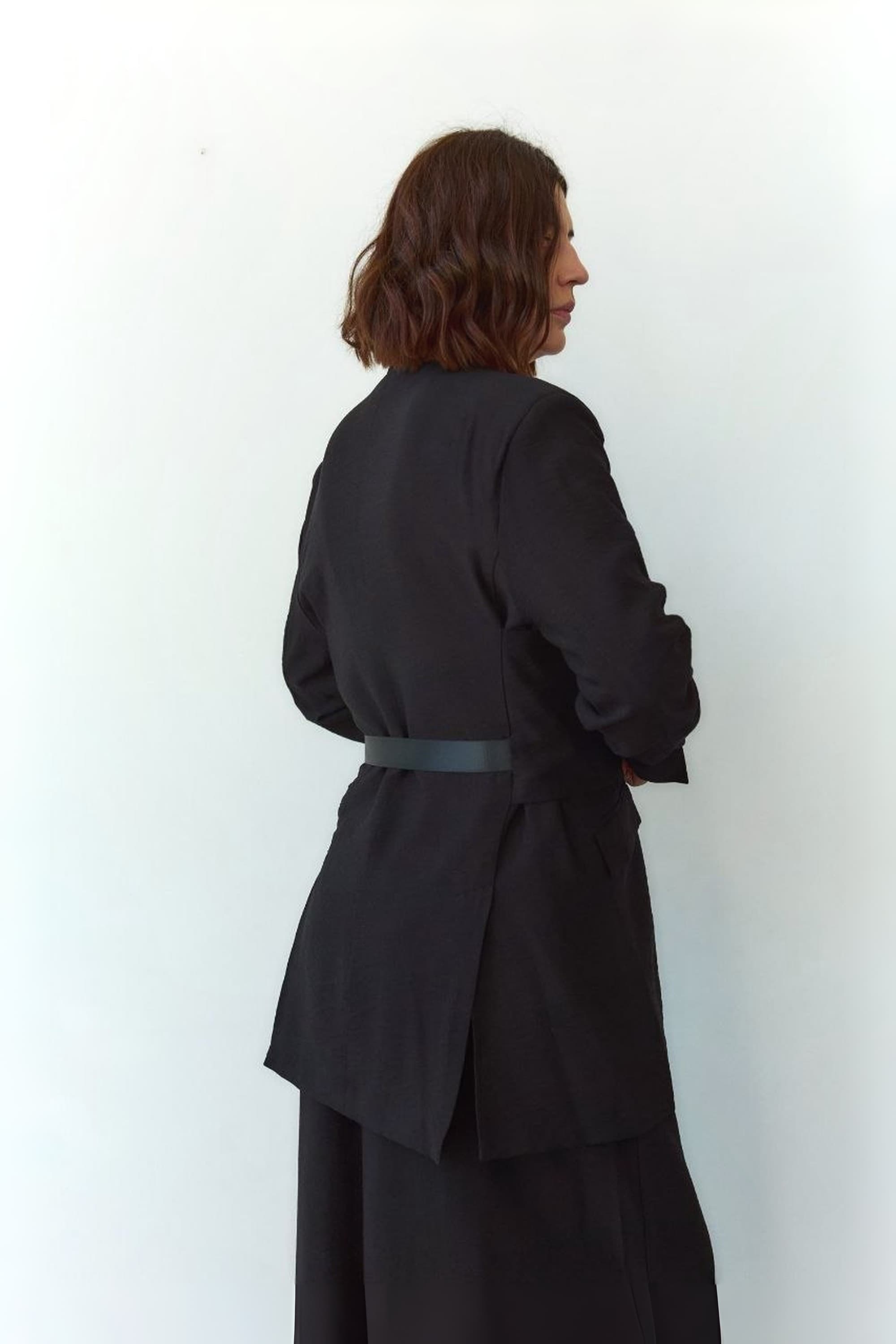 Black jacket "Yana" Crash Linen