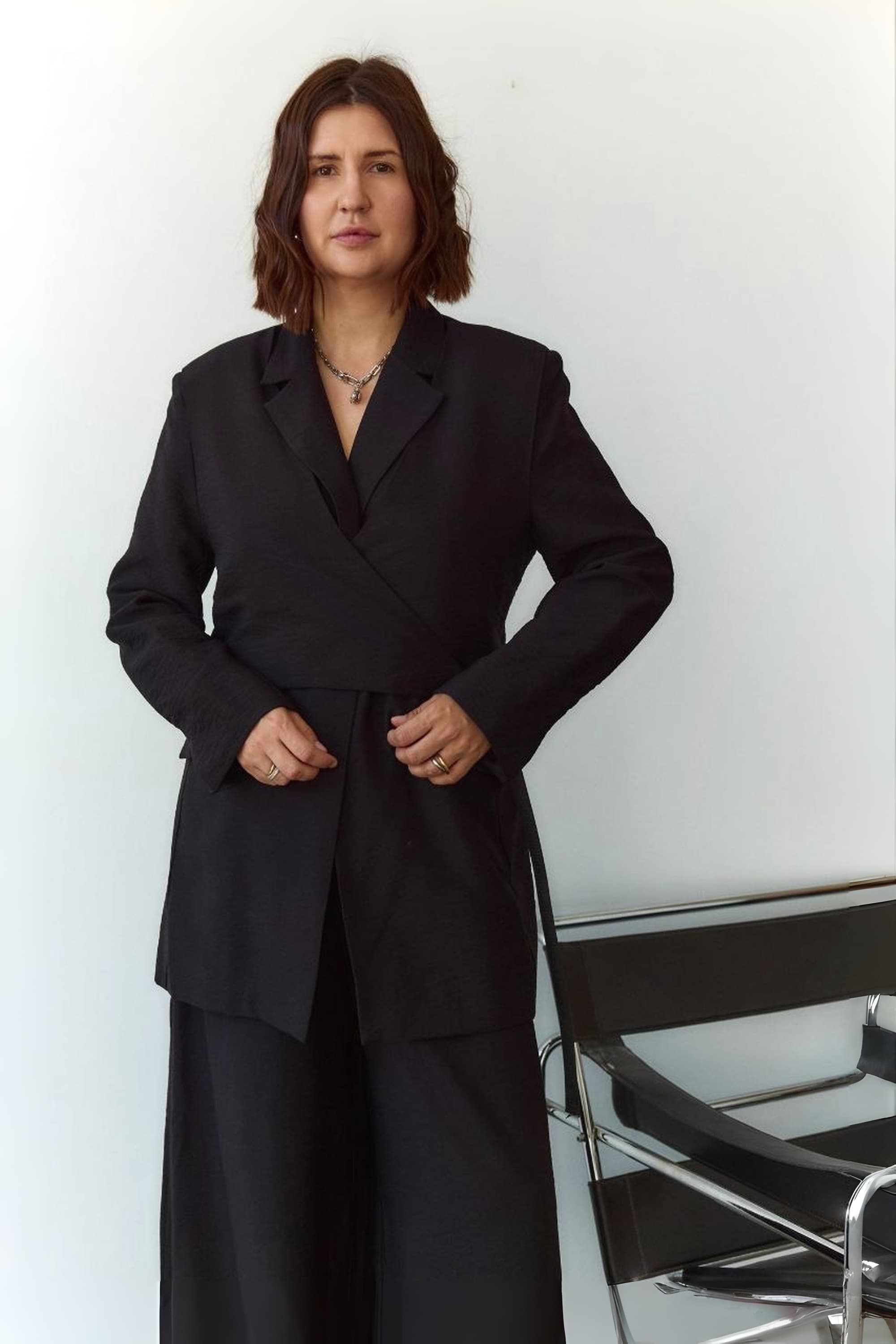 Black jacket "Yana" Crash Linen