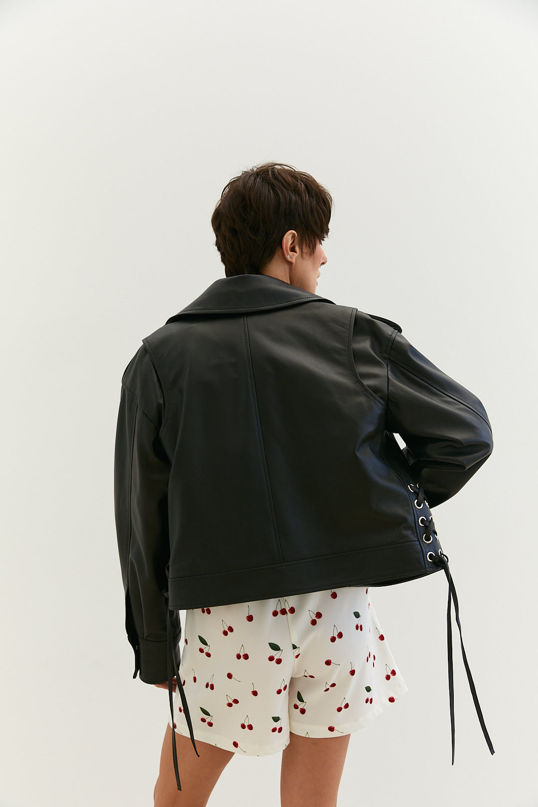 Black leather jacket