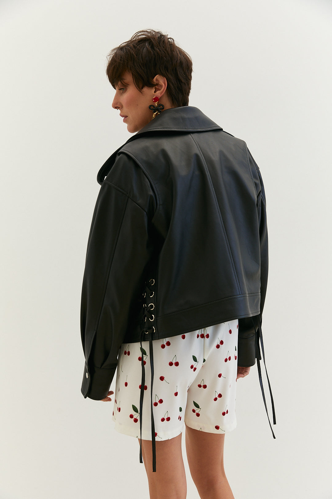 Black leather jacket