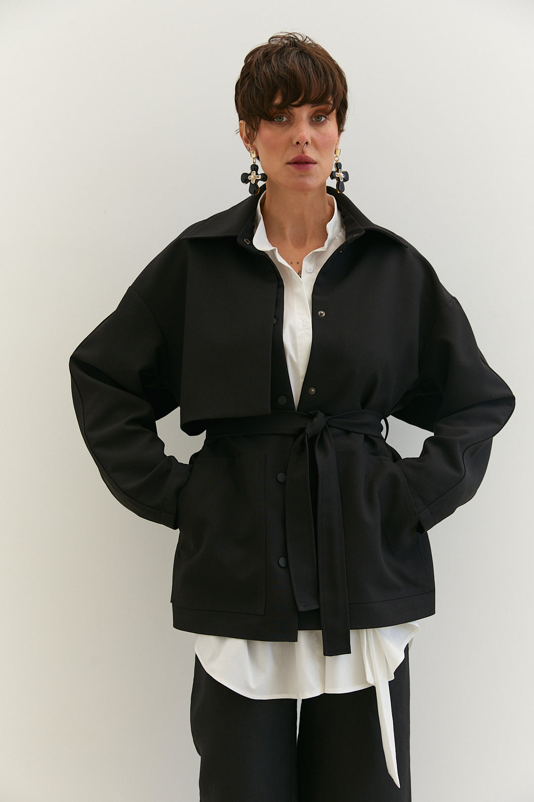 Shortened Trench Coat "Liana"