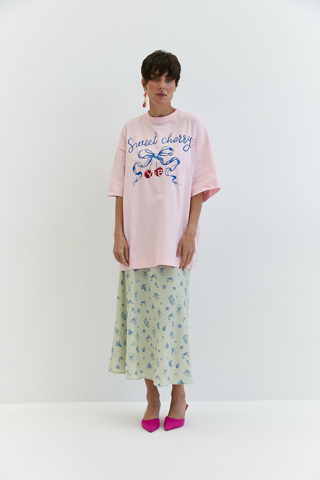 Pink T-shirt "Sweet Cherry"