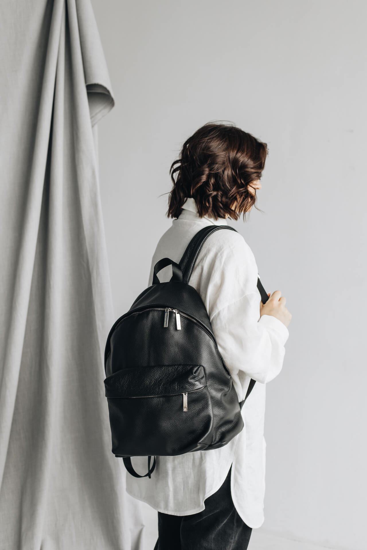 Black Backpack "Spaces"