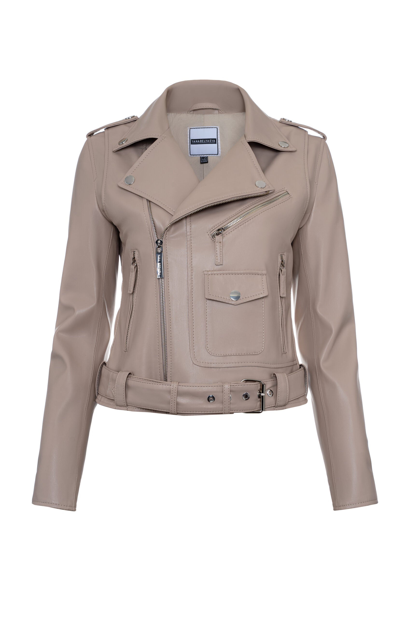 Beige Eco-leather Jacket