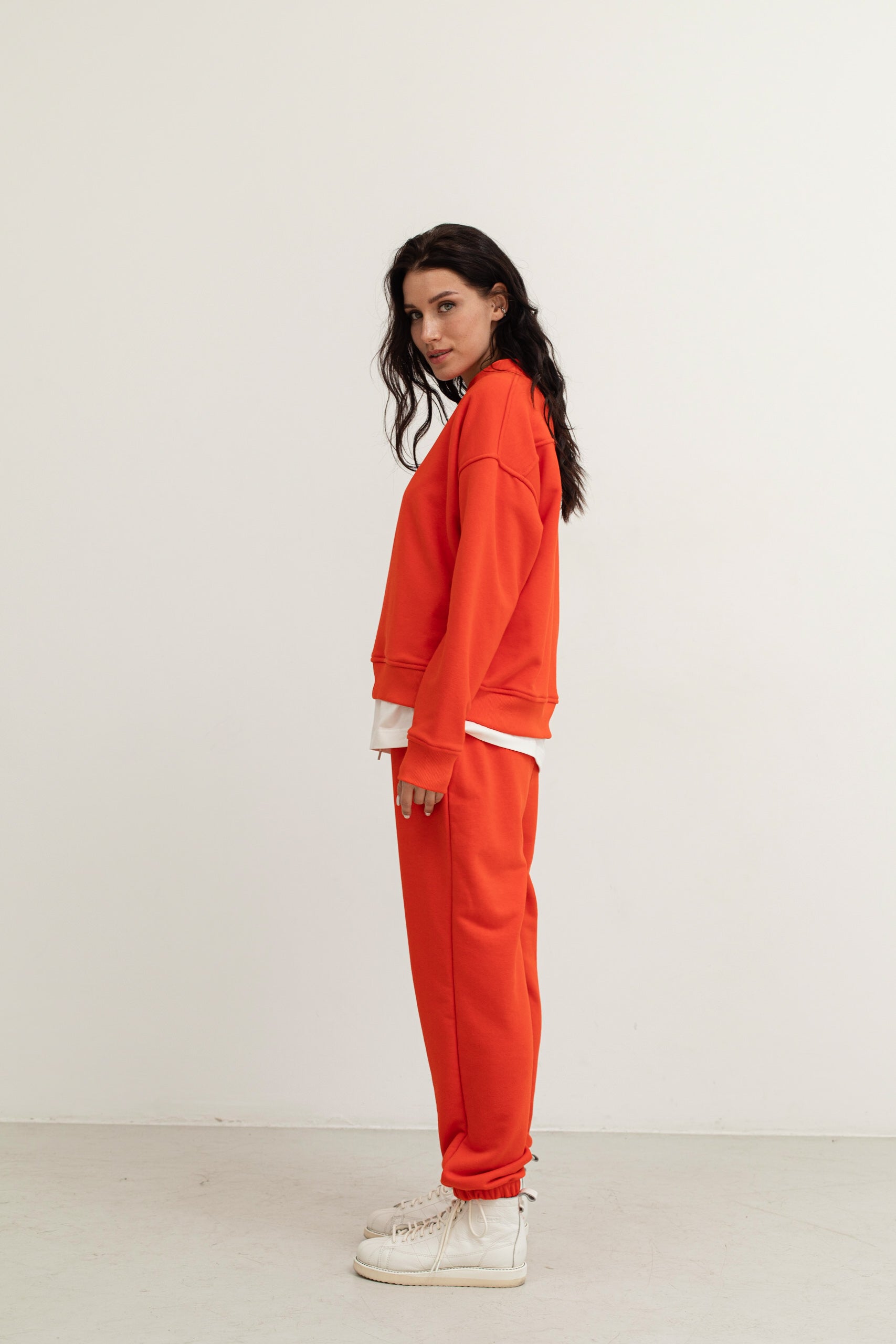 Carrot-colored "Active" Cotton Joggers