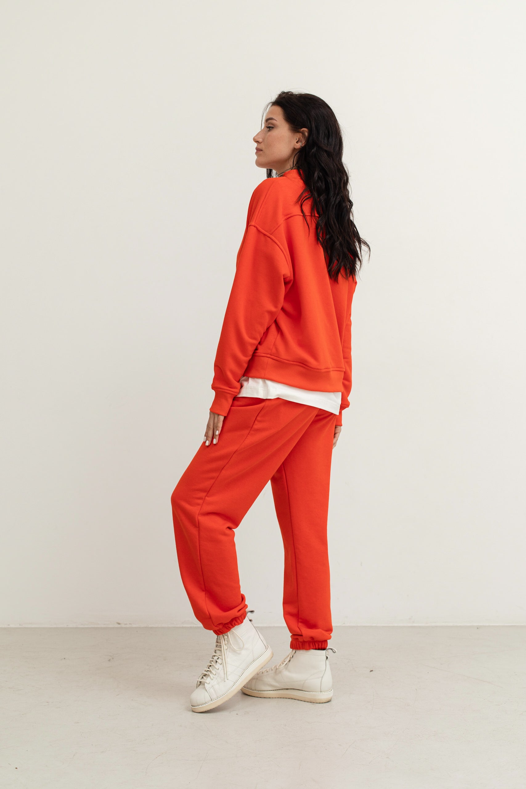Carrot-colored "Active" Cotton Joggers