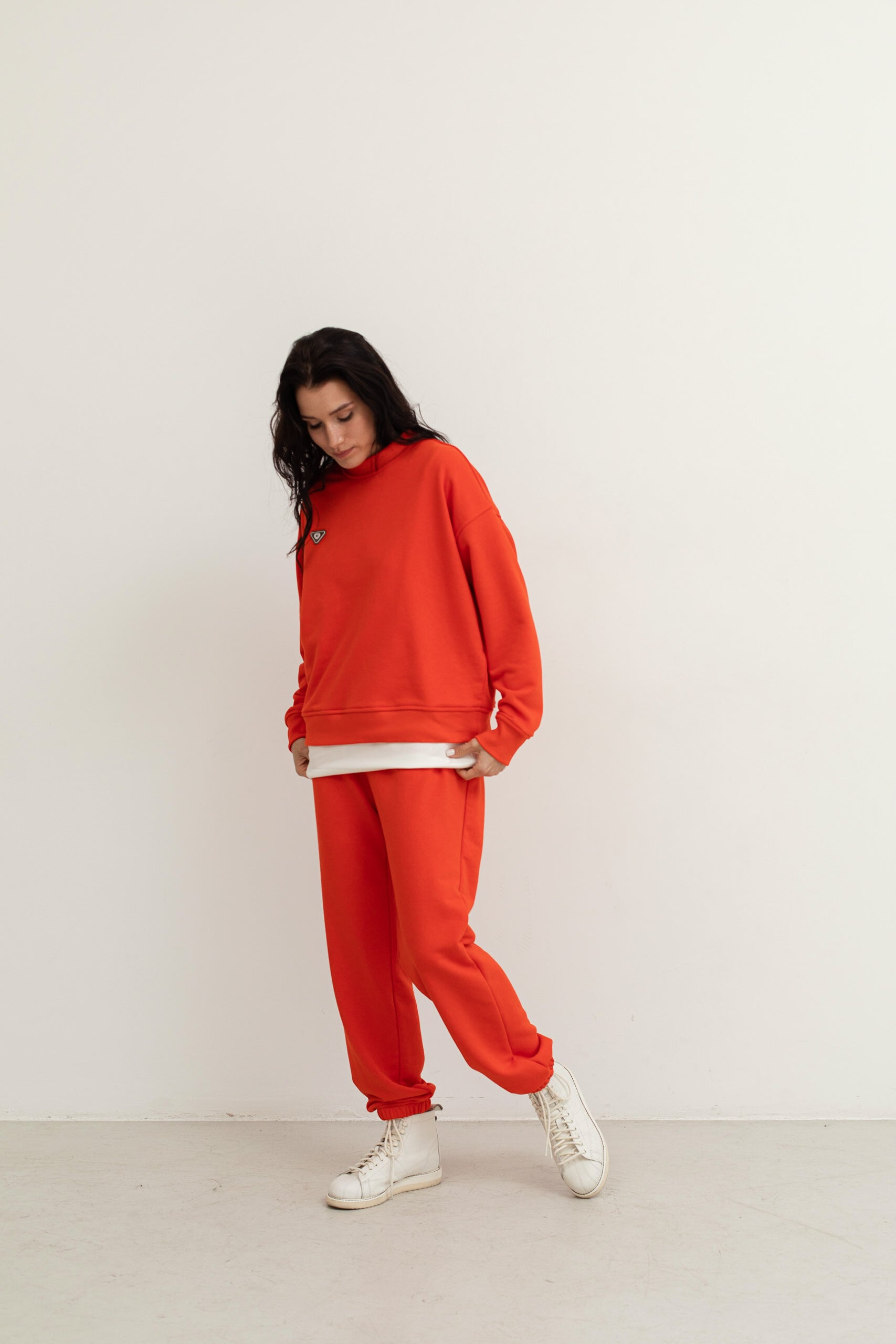 Carrot-colored "Active" Cotton Joggers