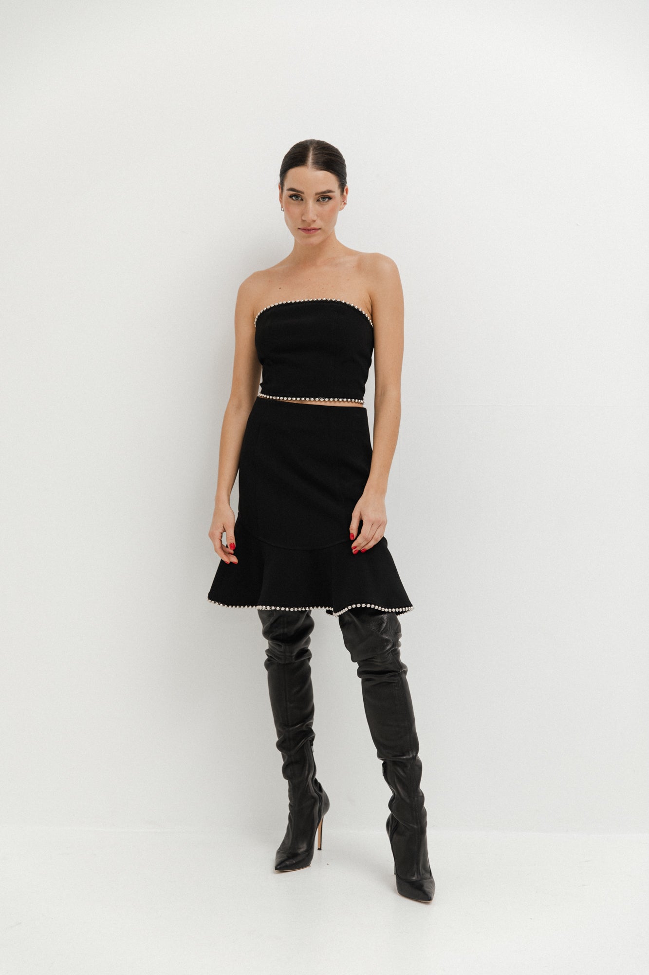Black beaded skirt