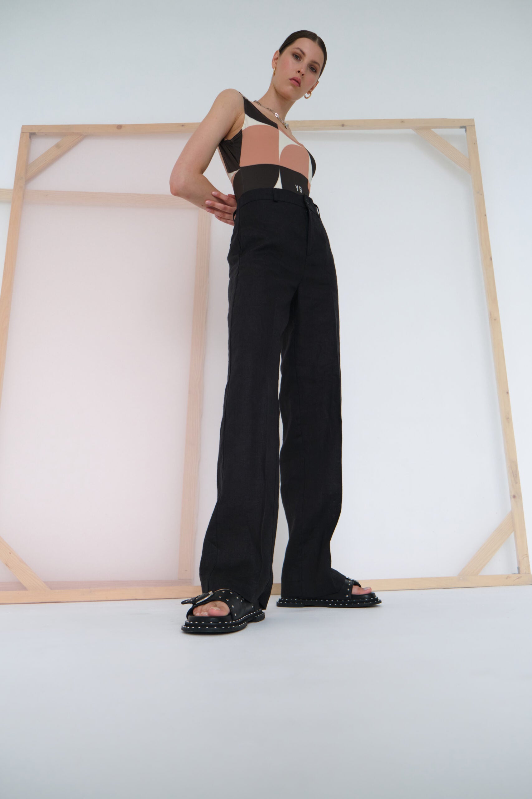 Black Classic Linen Pants