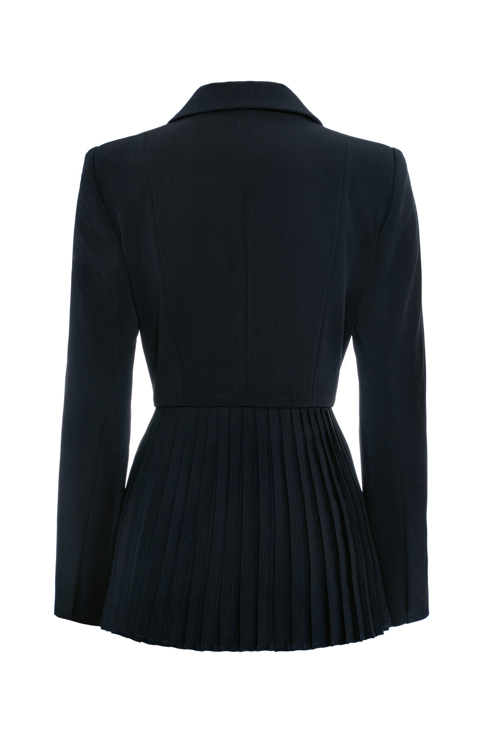 Dominika's black pleated jacket