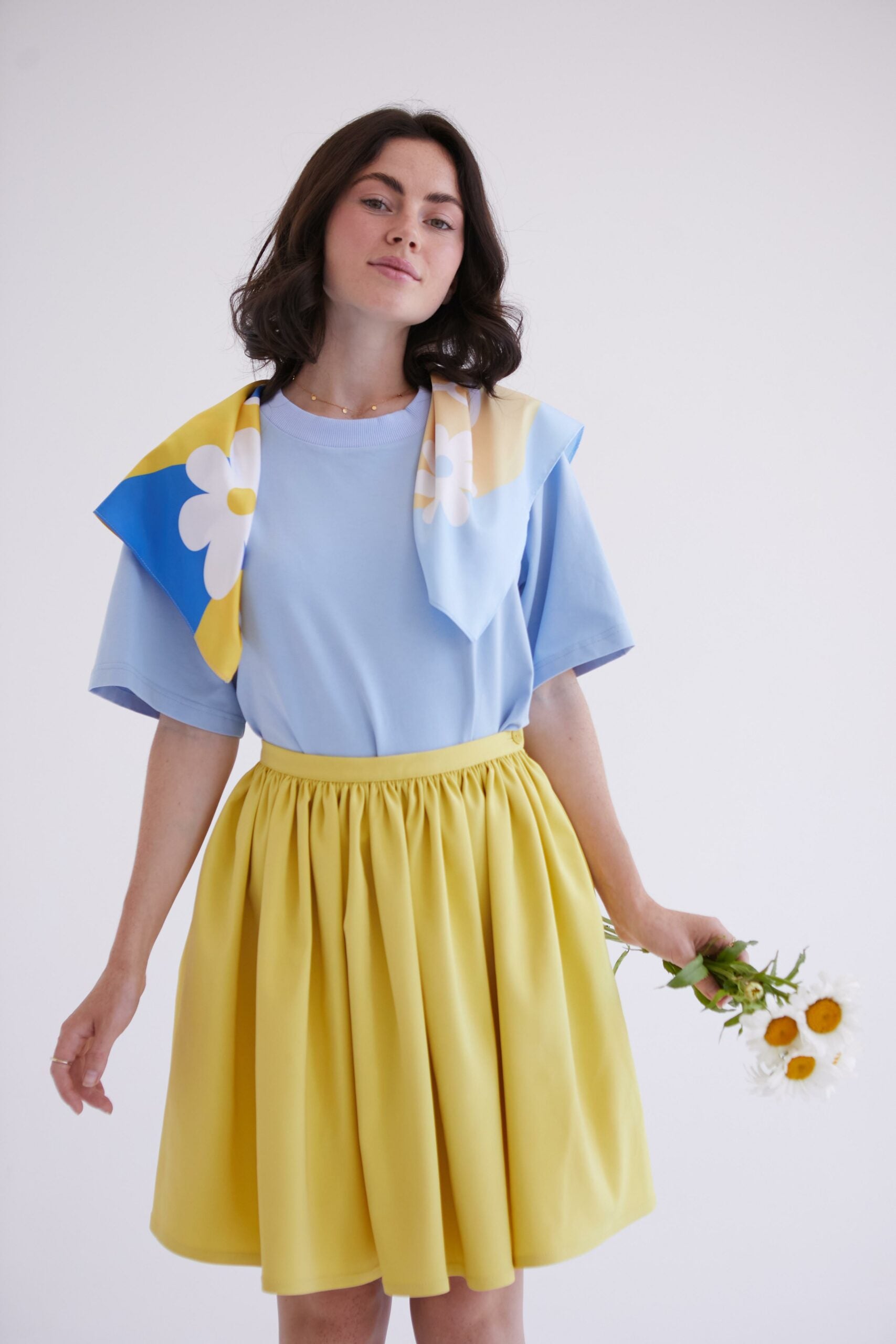 Short yellow skirt