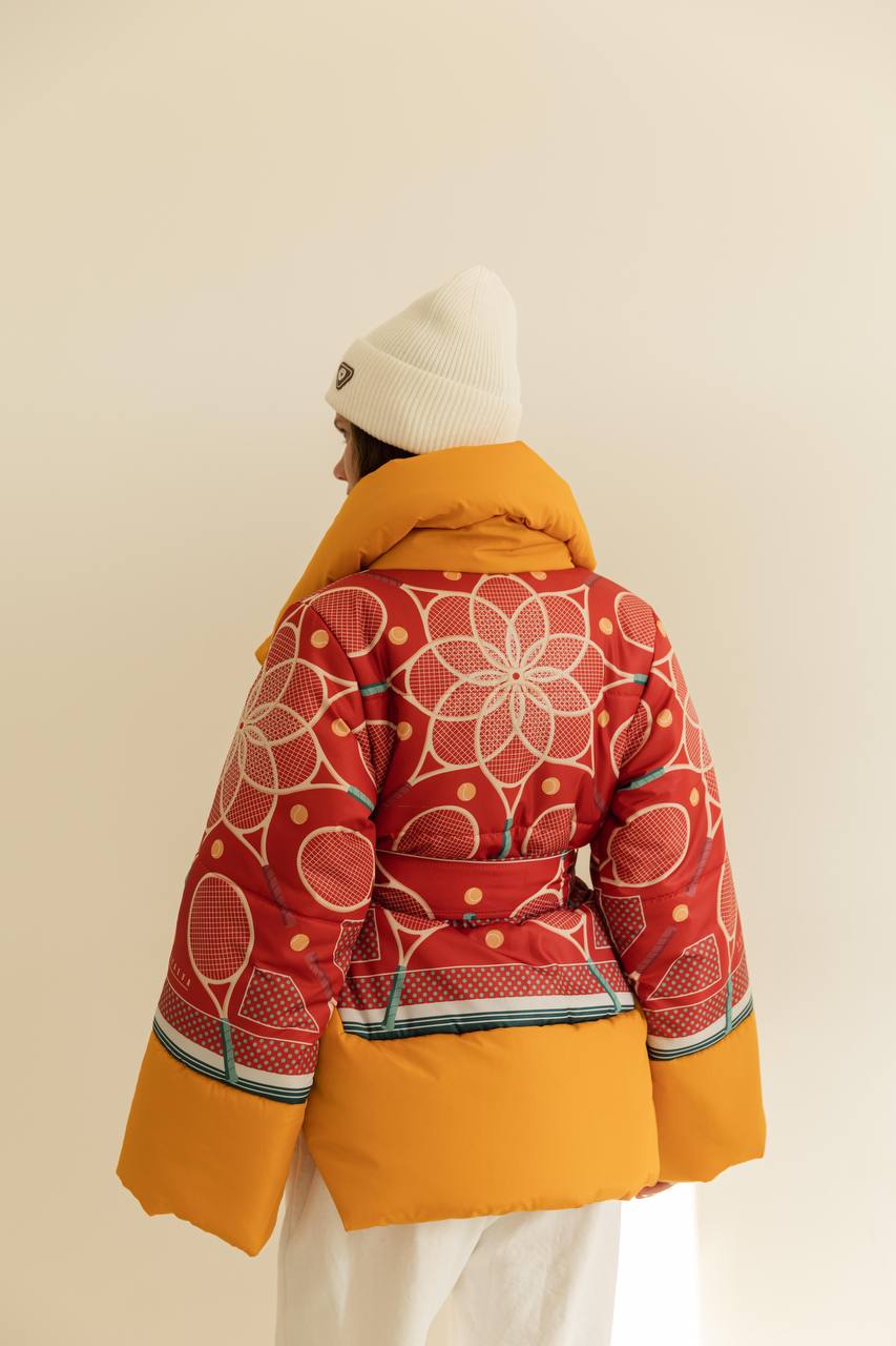 Kimono Winter jacket “keep calm and play tennis”