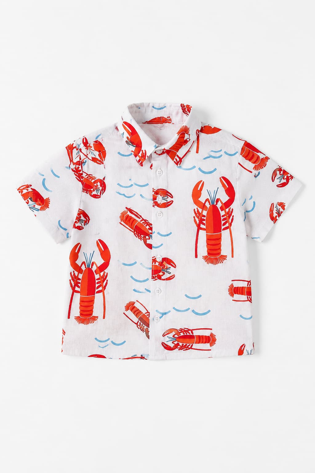 Lobster Matty Tales Linen Shirt