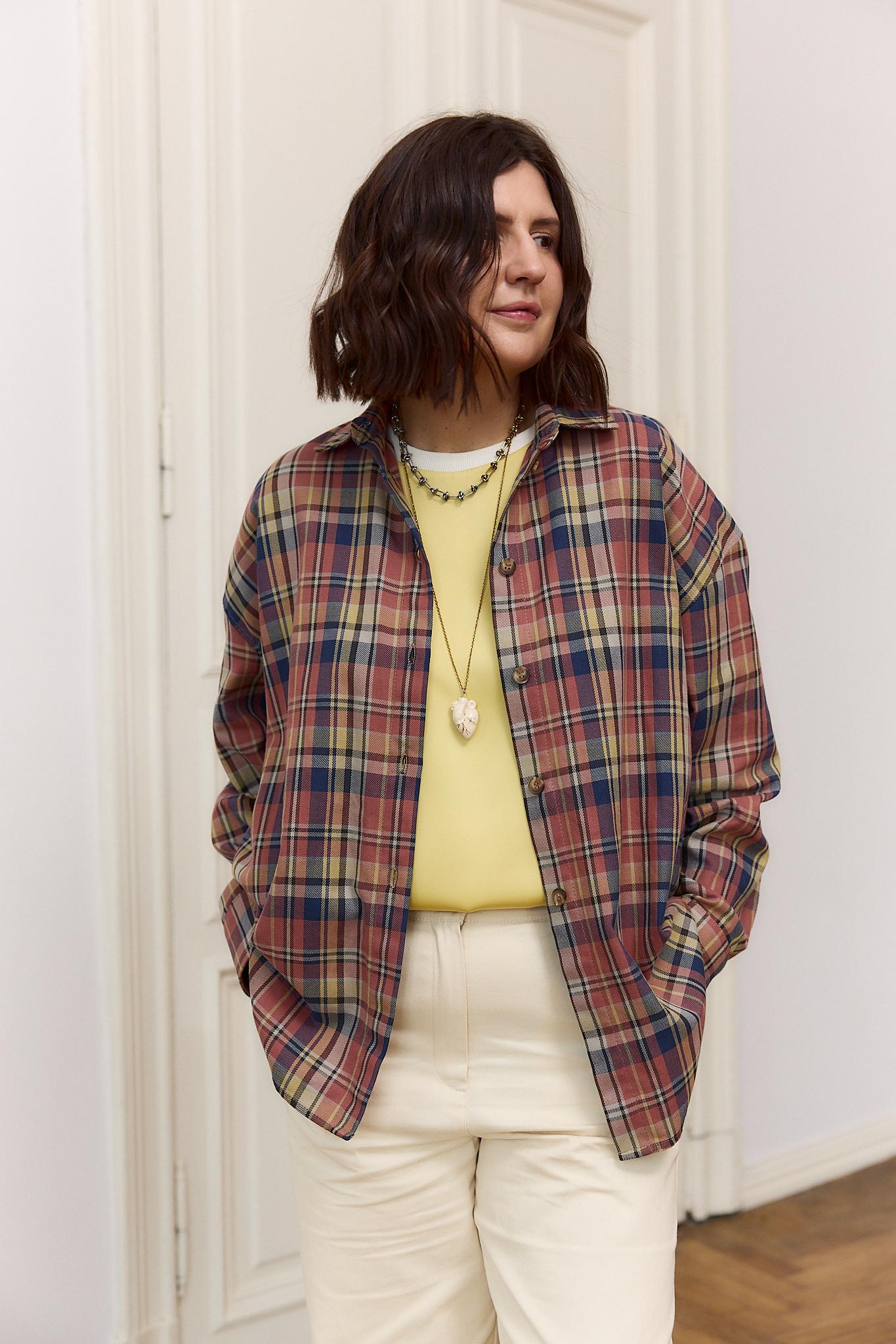 Oversized Yellow Silk Satin T-Shirt