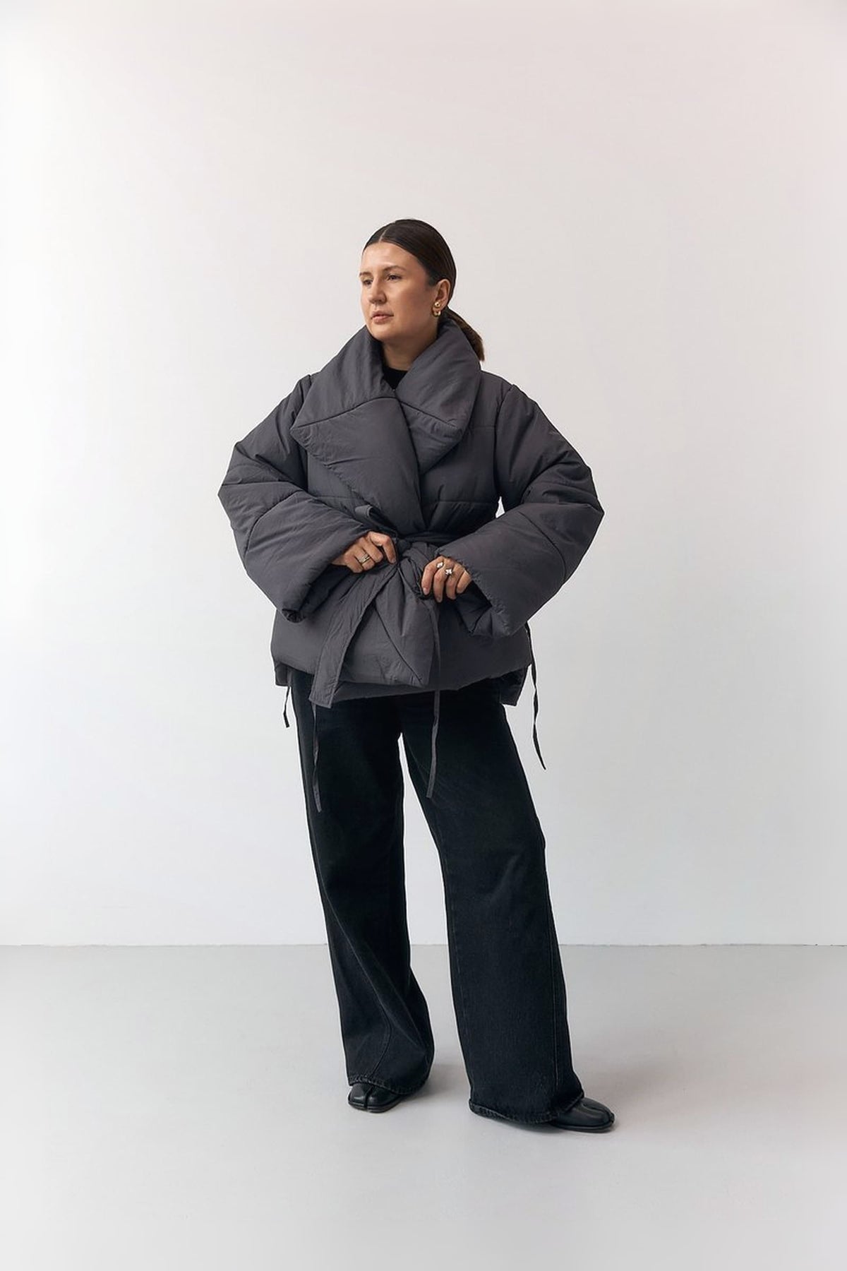 Kimono Jacket in Crash Raincoat Fabric (Autumn / Winter)