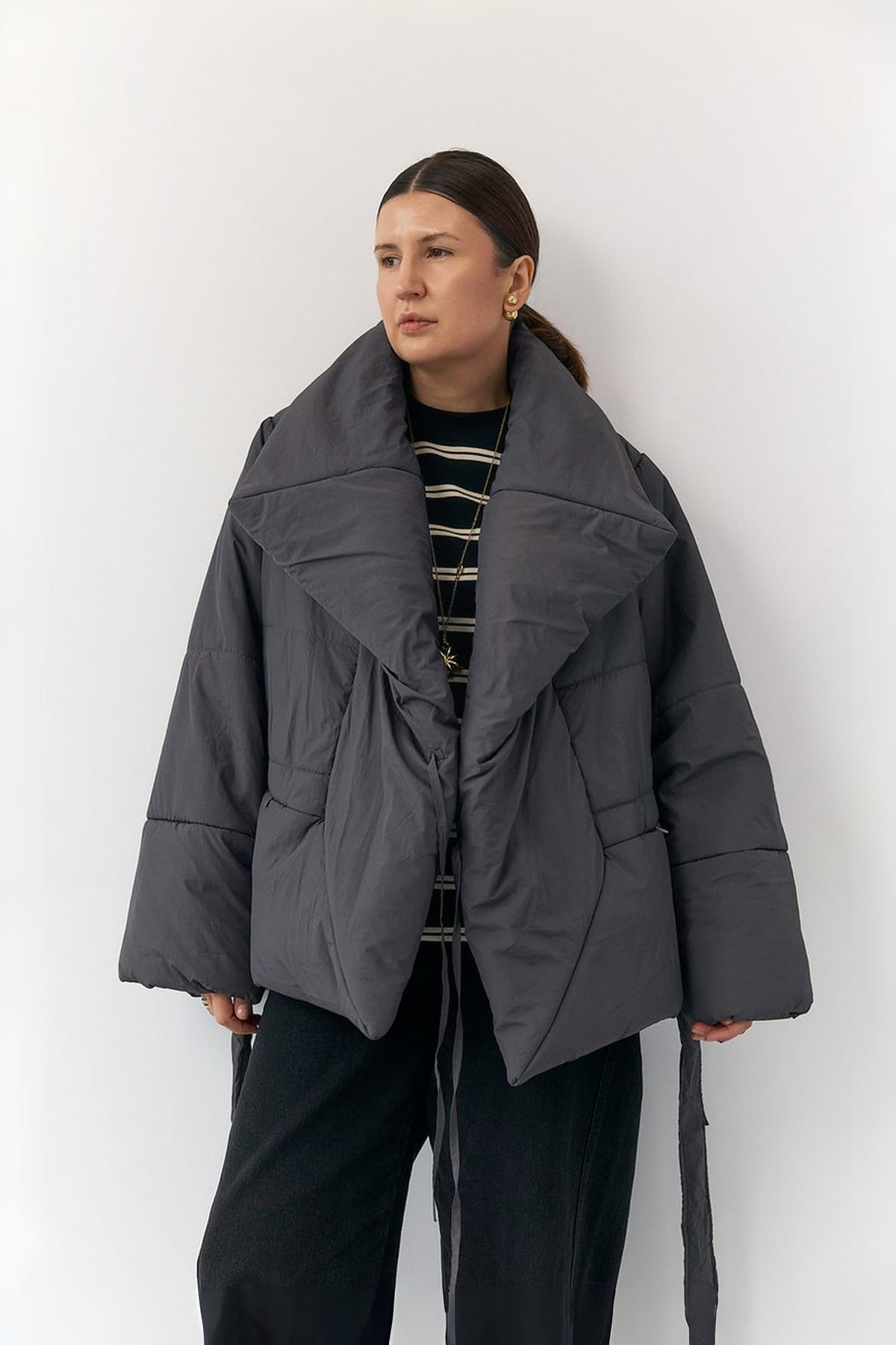 Kimono Jacket in Crash Raincoat Fabric (Autumn / Winter)