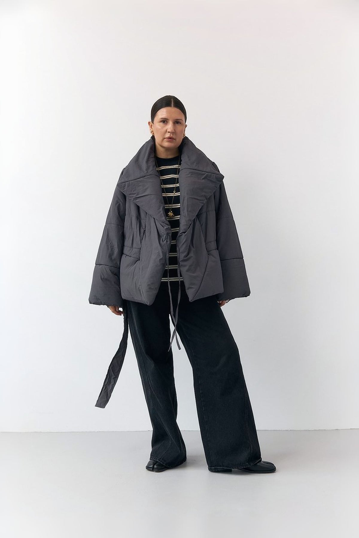Kimono Jacket in Crash Raincoat Fabric (Autumn / Winter)