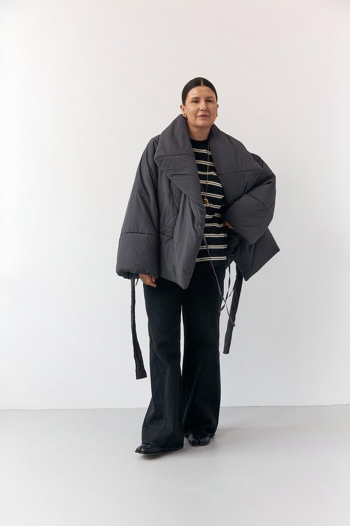 Kimono Jacket in Crash Raincoat Fabric (Autumn / Winter)