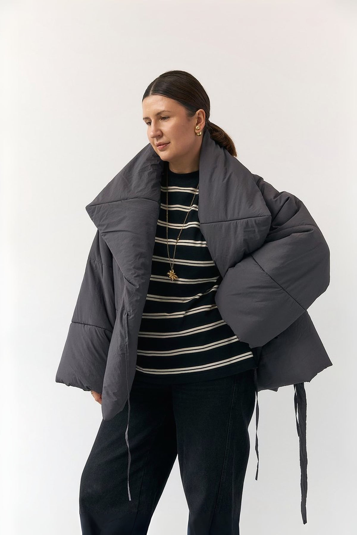 Kimono Jacket in Crash Raincoat Fabric (Autumn / Winter)