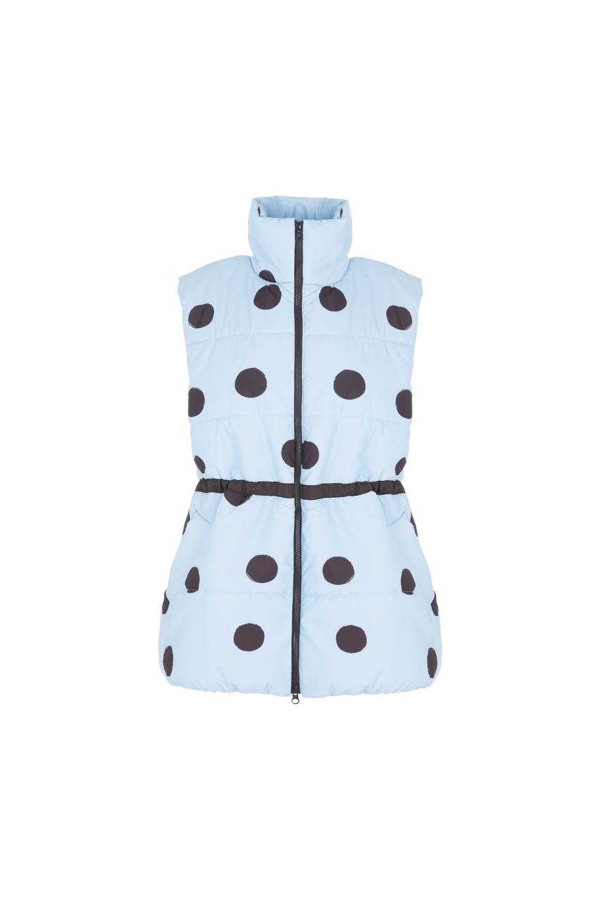 Vest "Di" with Brown Polka Dots