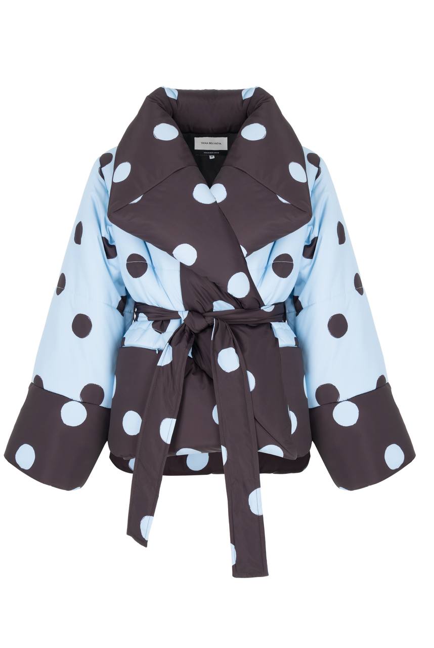 Kimono winter jacket  Polka Dots