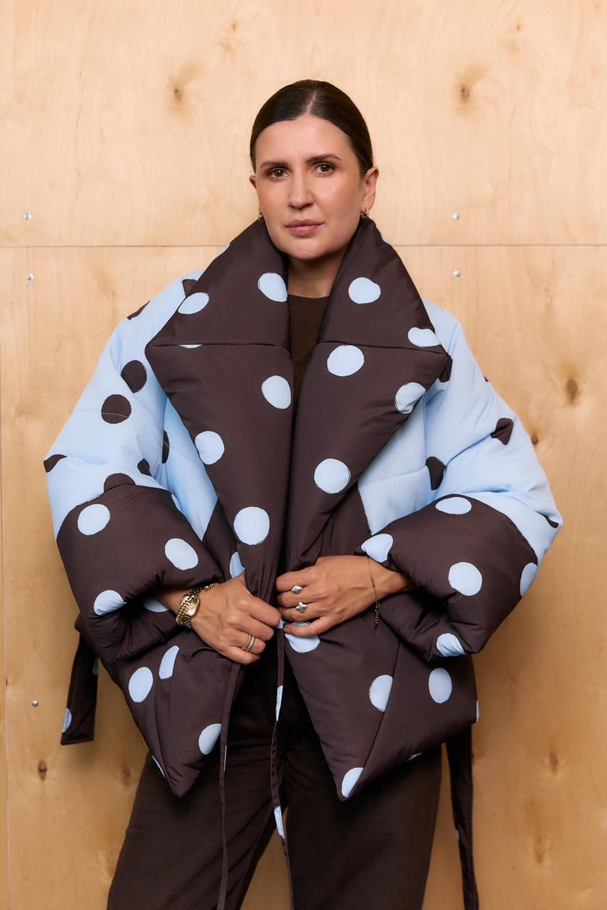 Kimono winter jacket  Polka Dots