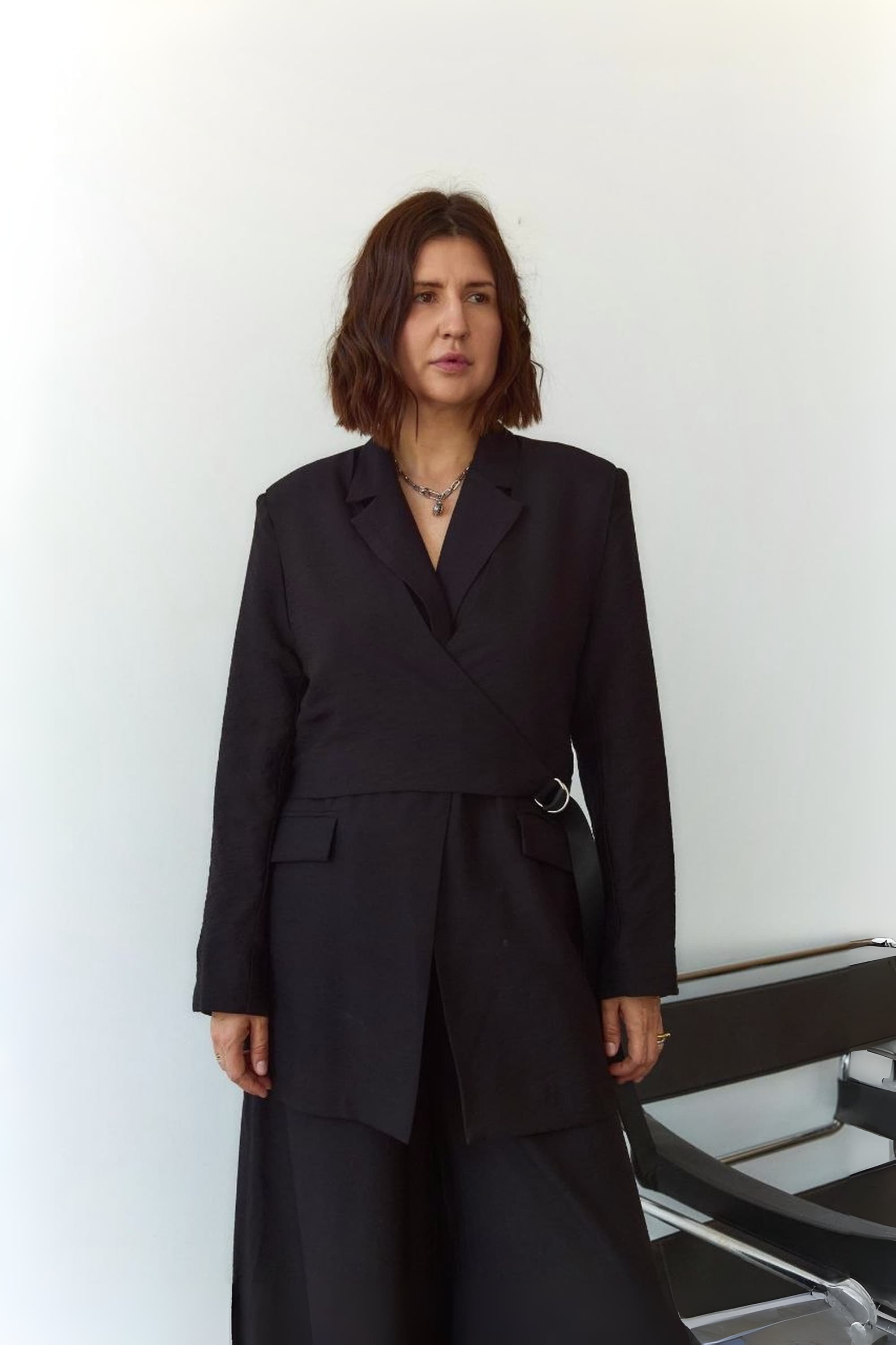 Black jacket "Yana" Crash Linen