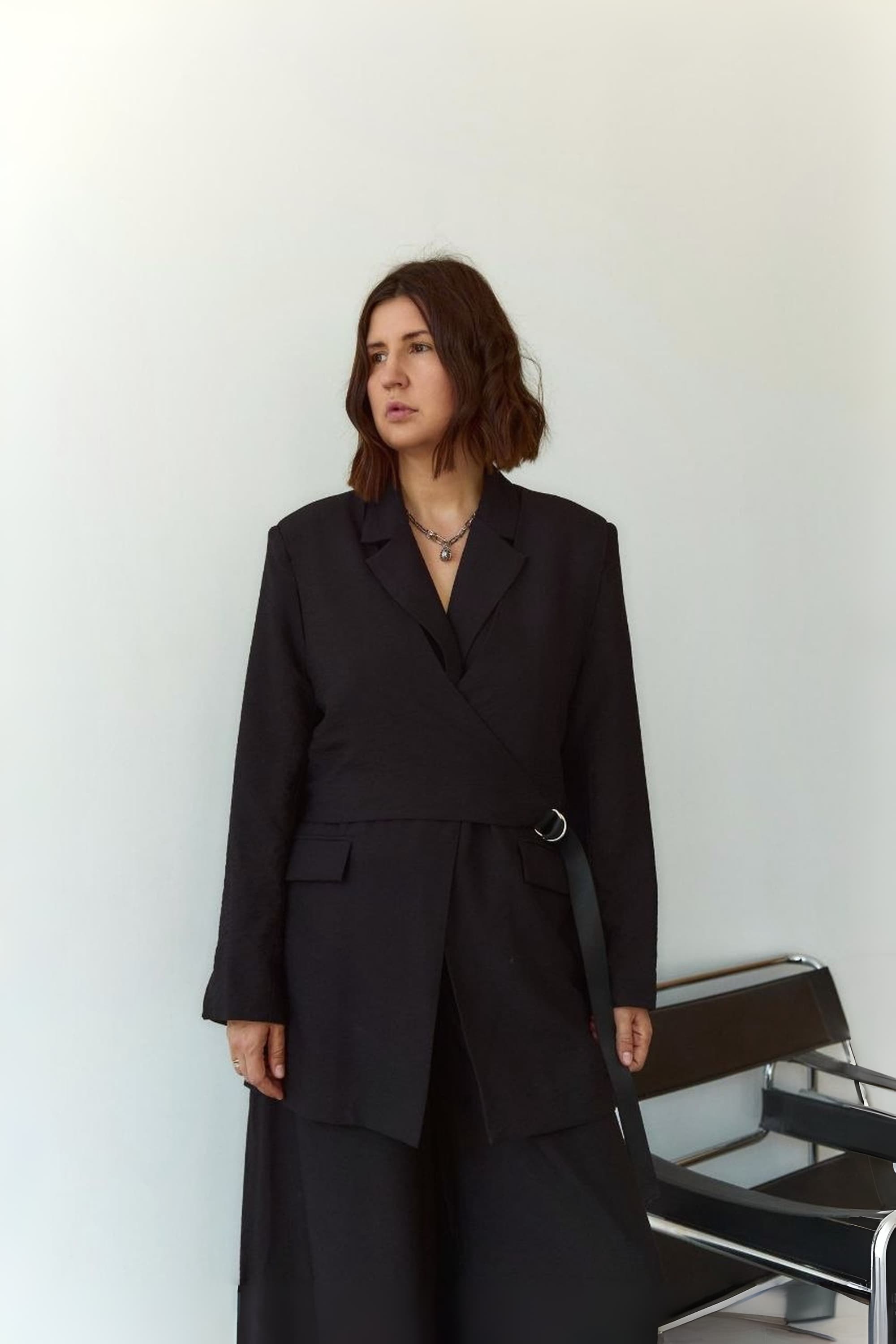 Black jacket "Yana" Crash Linen