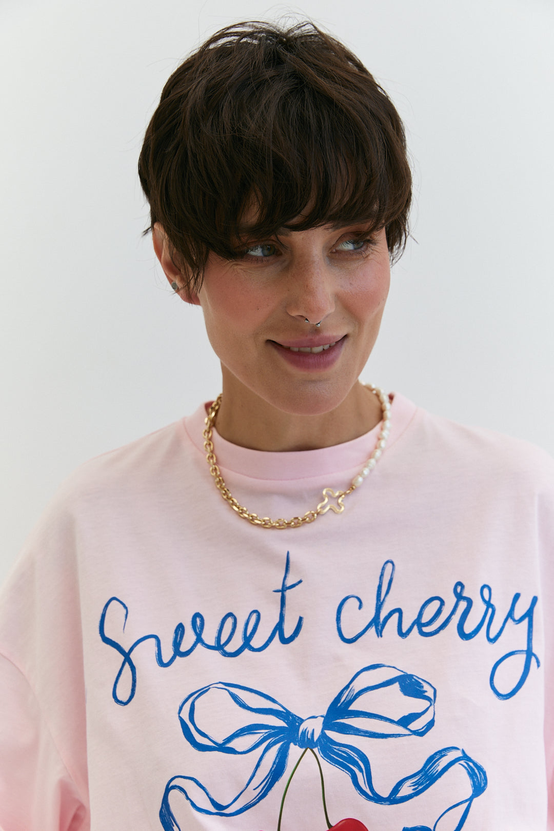 Pink T-shirt "Sweet Cherry"