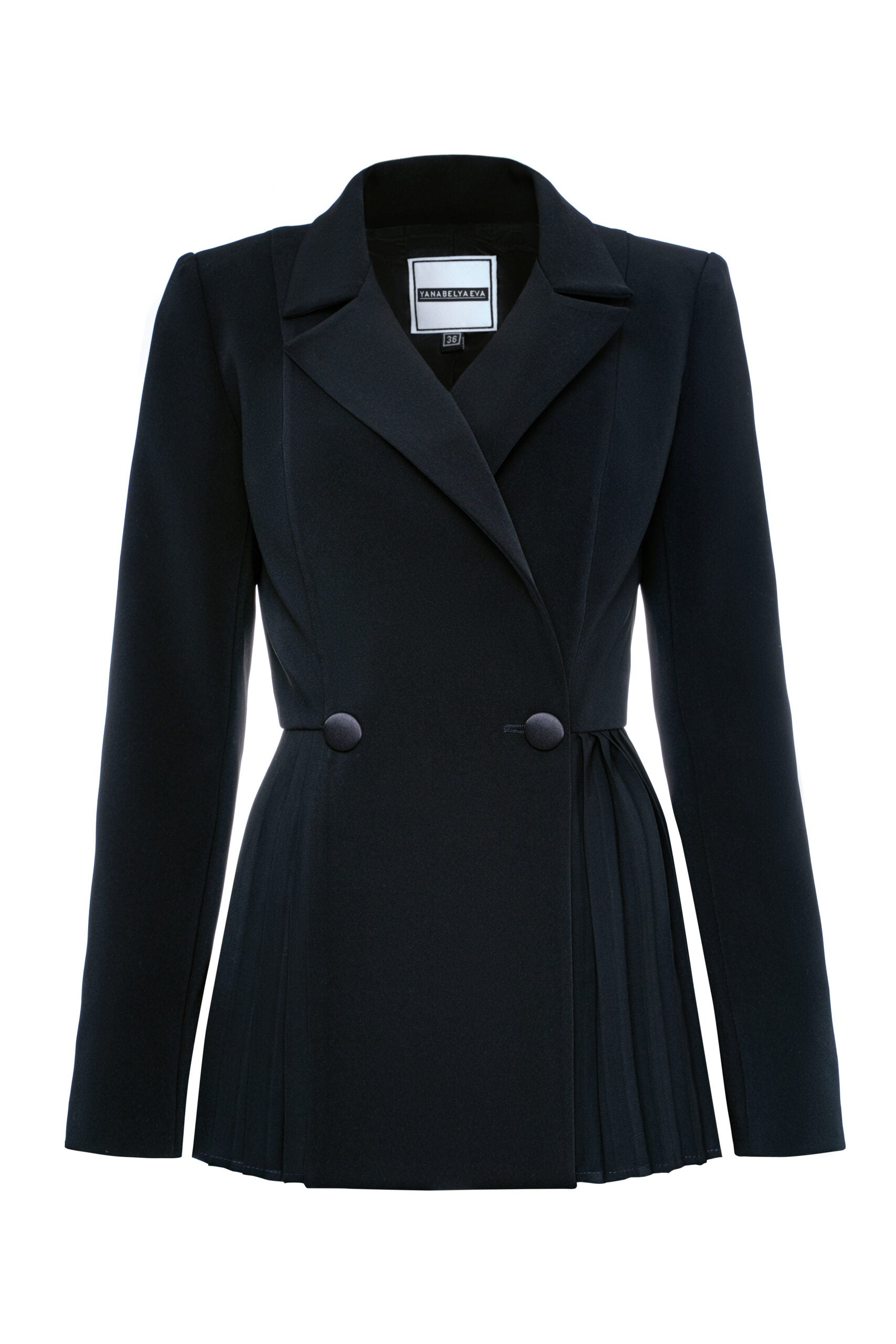 Dominika's black pleated jacket
