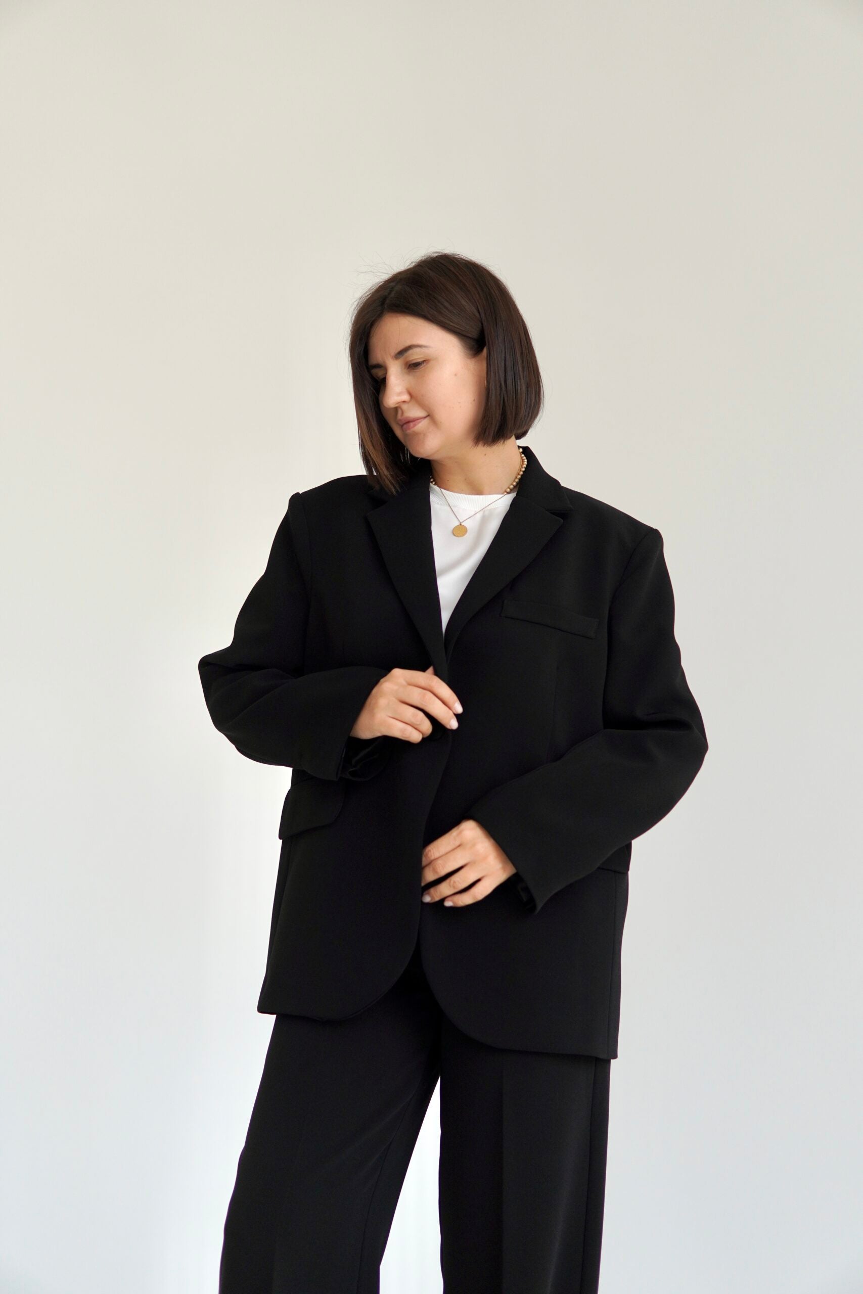 Oversized Black "Symona" Jacket