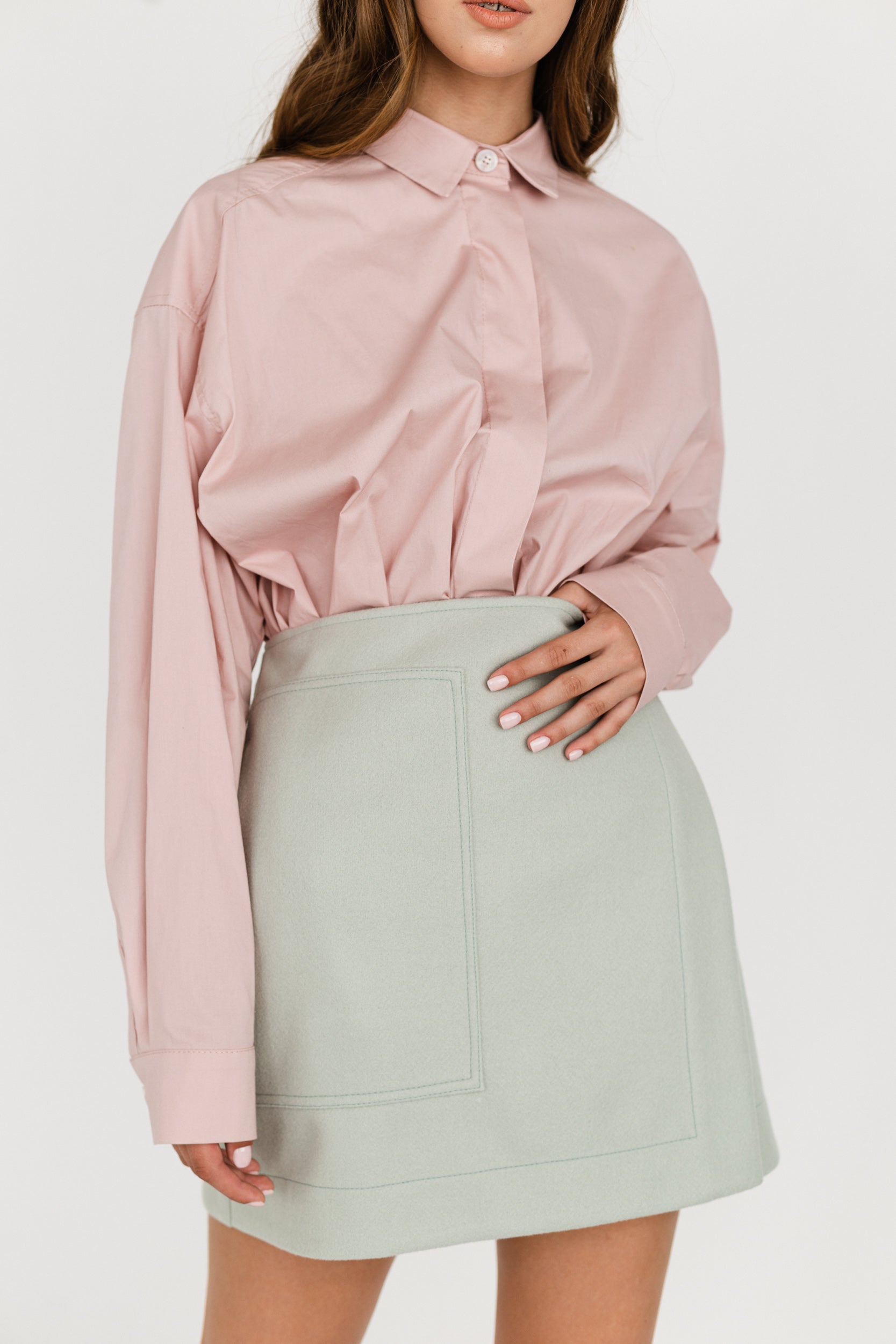Mint Woolen Skirt