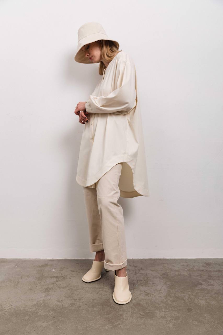 Oversized Shirt in milk color