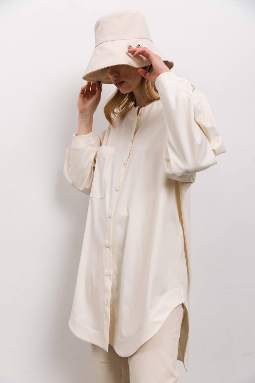 Oversized Shirt in milk color