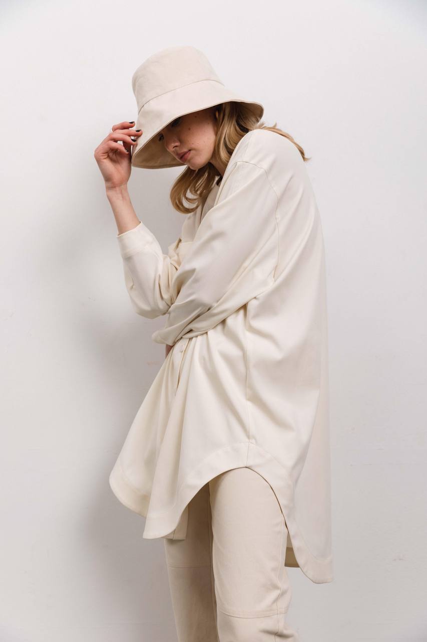 Oversized Shirt in milk color