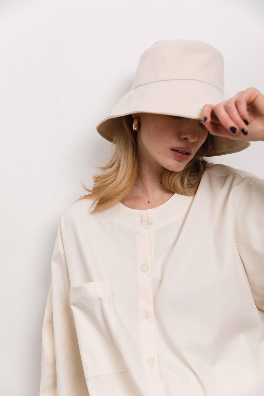 Oversized Shirt in milk color